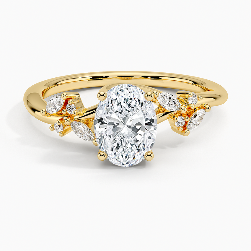 Arden Diamond Ring Yellow Gold 18k Oval Engagement Ring