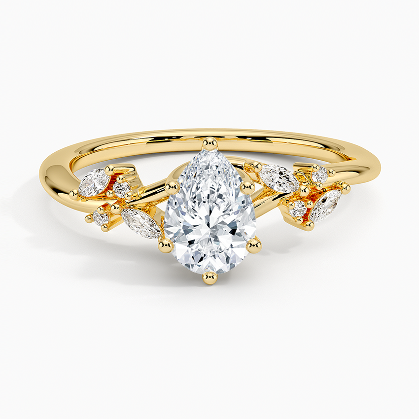 Arden Diamond Ring Yellow Gold 18k Pear Engagement Ring