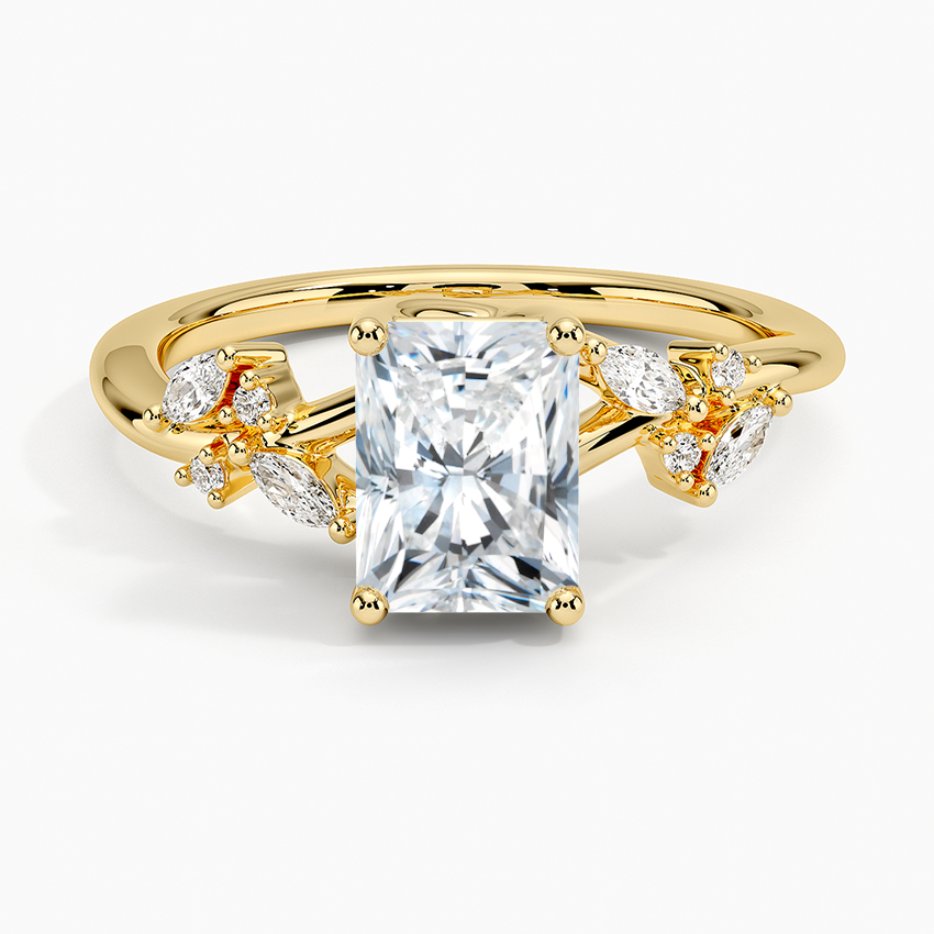 Arden Diamond Ring Yellow Gold 18k Radiant Engagement Ring