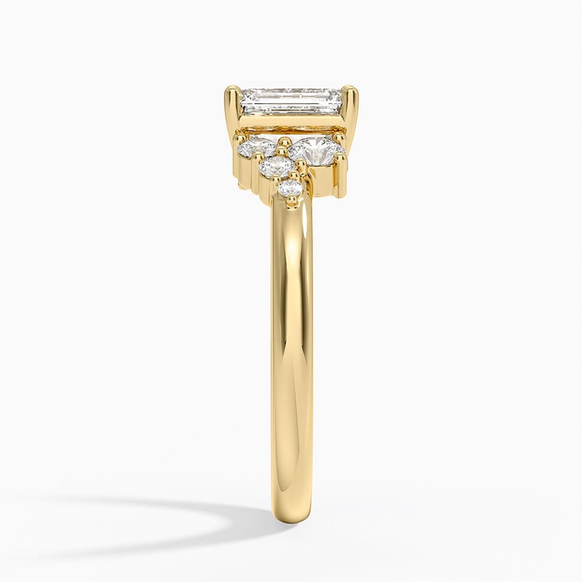 Corinne Diamond Ring (1/3 ct. tw.) Yellow Gold 18k Emerald Engagement Ring