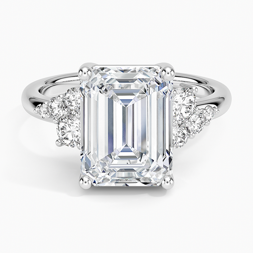 Corinne Diamond Ring (1/3 ct. tw.) Platinum Emerald Engagement Ring