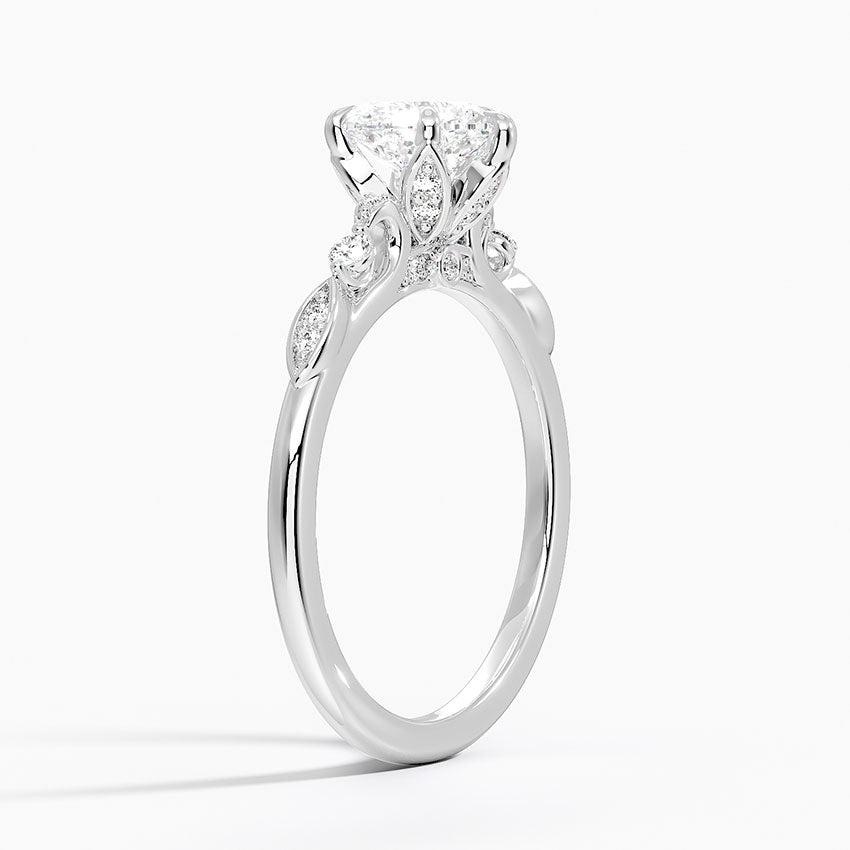 Rochelle Diamond Ring Platinum Heart Engagement Ring