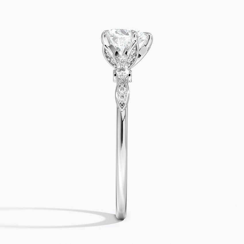 Rochelle Diamond Ring Platinum Heart Engagement Ring