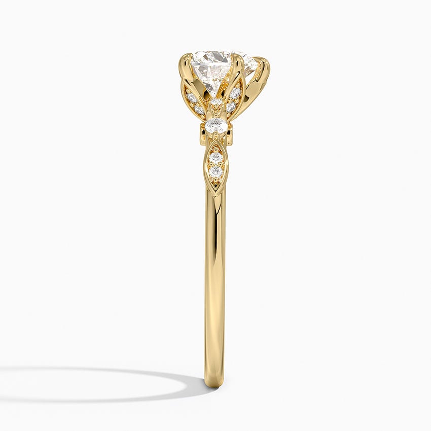 Rochelle Diamond Ring Yellow Gold 18k Heart Engagement Ring