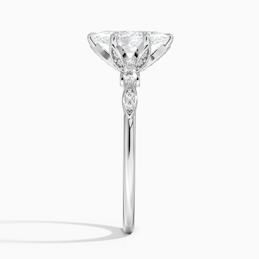 Rochelle Diamond Ring Platinum Marquise Engagement Ring