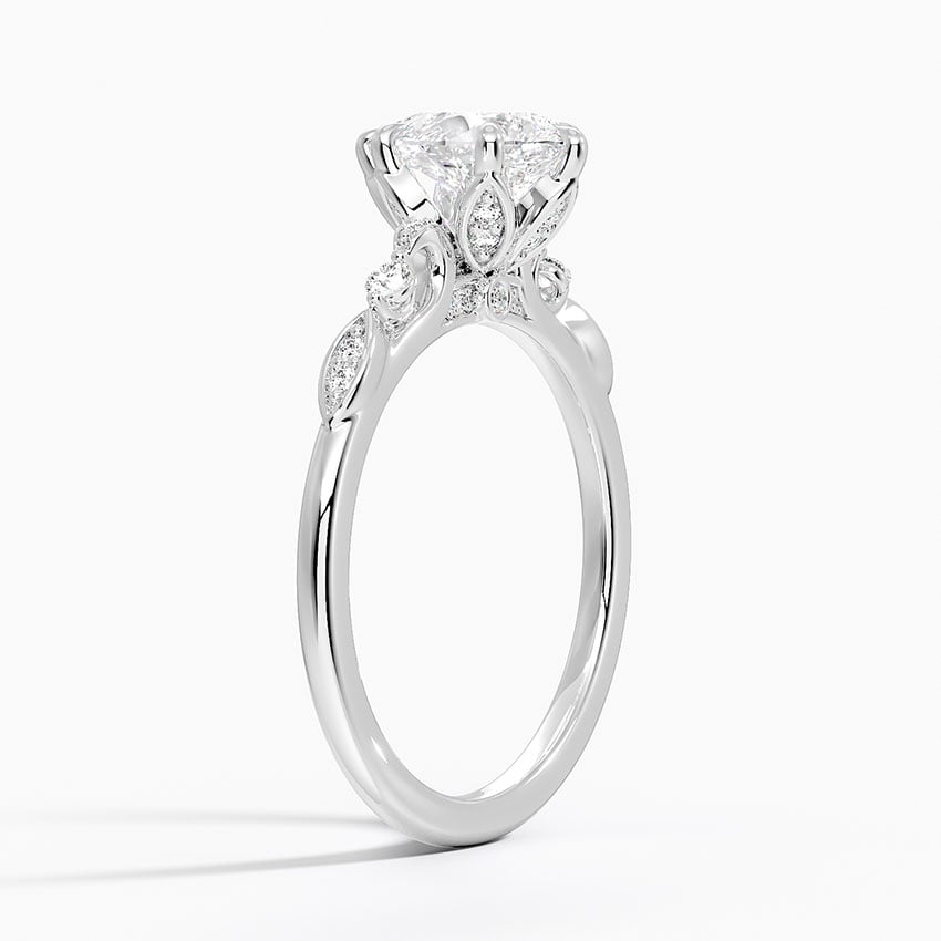 Rochelle Diamond Ring Platinum Pear Engagement Ring