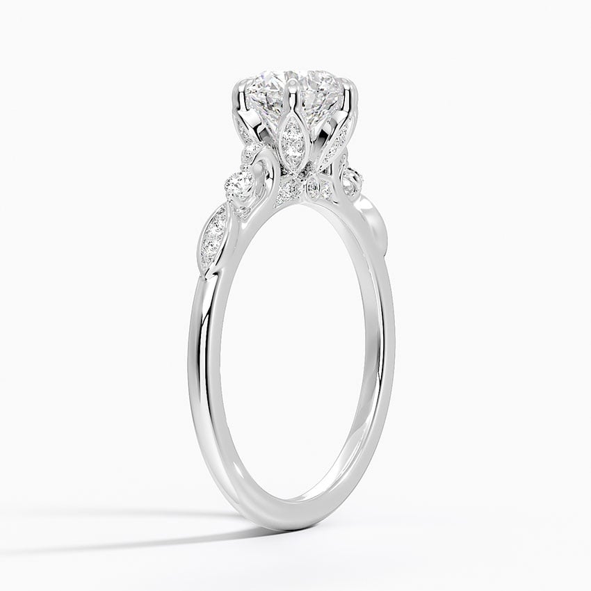 Rochelle Diamond Ring Platinum Round Engagement Ring