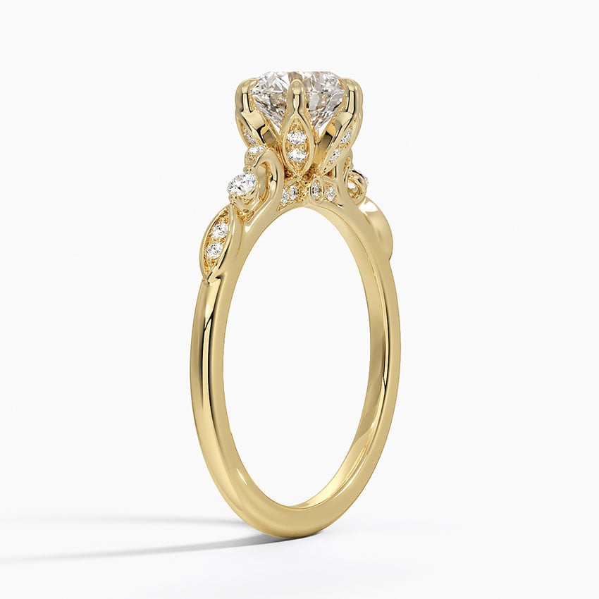 Rochelle Diamond Ring Yellow Gold 18k Round Engagement Ring
