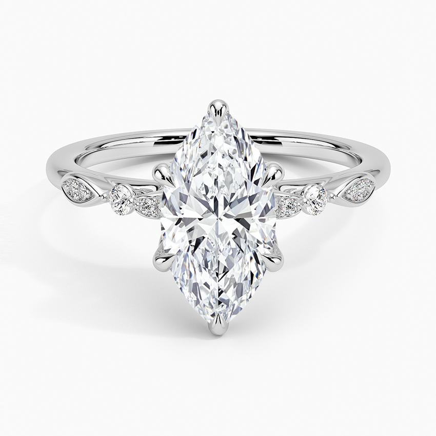 Rochelle Diamond Ring Platinum Marquise Engagement Ring