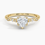 Rochelle Diamond Ring Yellow Gold 18k Heart Engagement Ring