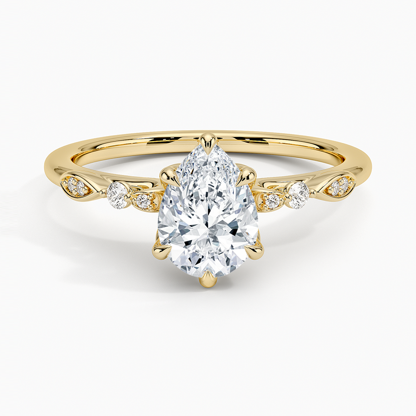 Rochelle Diamond Ring Yellow Gold 18k Pear Engagement Ring