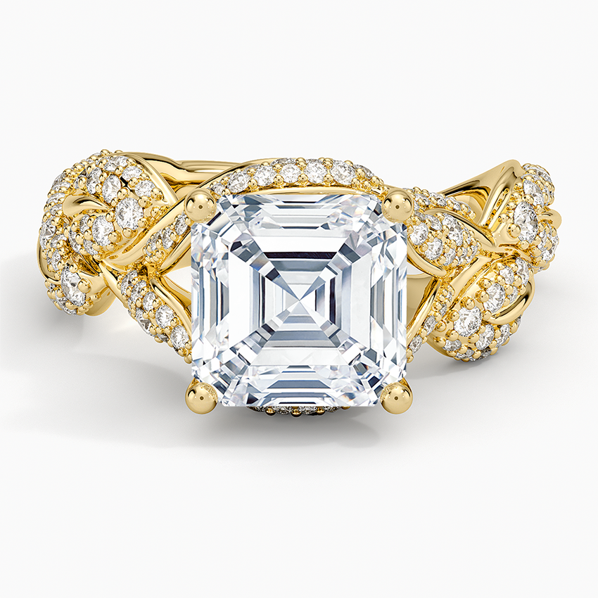 Olivia Diamond Ring (1 ct. tw.) Yellow Gold 18k Asscher Engagement Ring