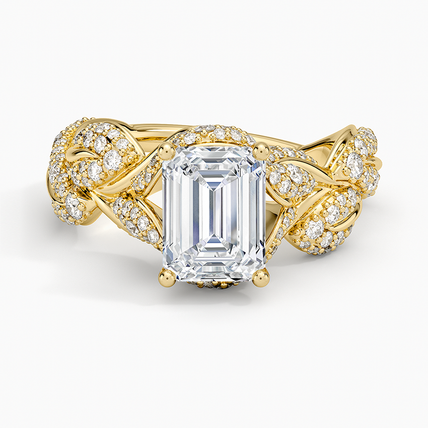 Olivia Diamond Ring (1 ct. tw.) Yellow Gold 18k Emerald Engagement Ring