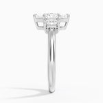 Helena Radiant-Cut Three Stone Diamond Ring (3/8 ct. tw.) Platinum Marquise Engagement Ring