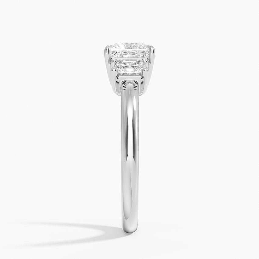 Helena Radiant-Cut Three Stone Diamond Ring (3/8 ct. tw.) Platinum Princess Engagement Ring