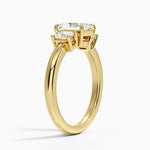 Helena Radiant-Cut Three Stone Diamond Ring (3/8 ct. tw.) Yellow Gold 18k Radiant Engagement Ring