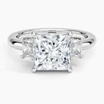 Helena Radiant-Cut Three Stone Diamond Ring (3/8 ct. tw.) Platinum Princess Engagement Ring