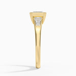 Hayes Three Stone Baguette Diamond Ring (1/2 ct. tw.) Yellow Gold 18k Asscher Engagement Ring
