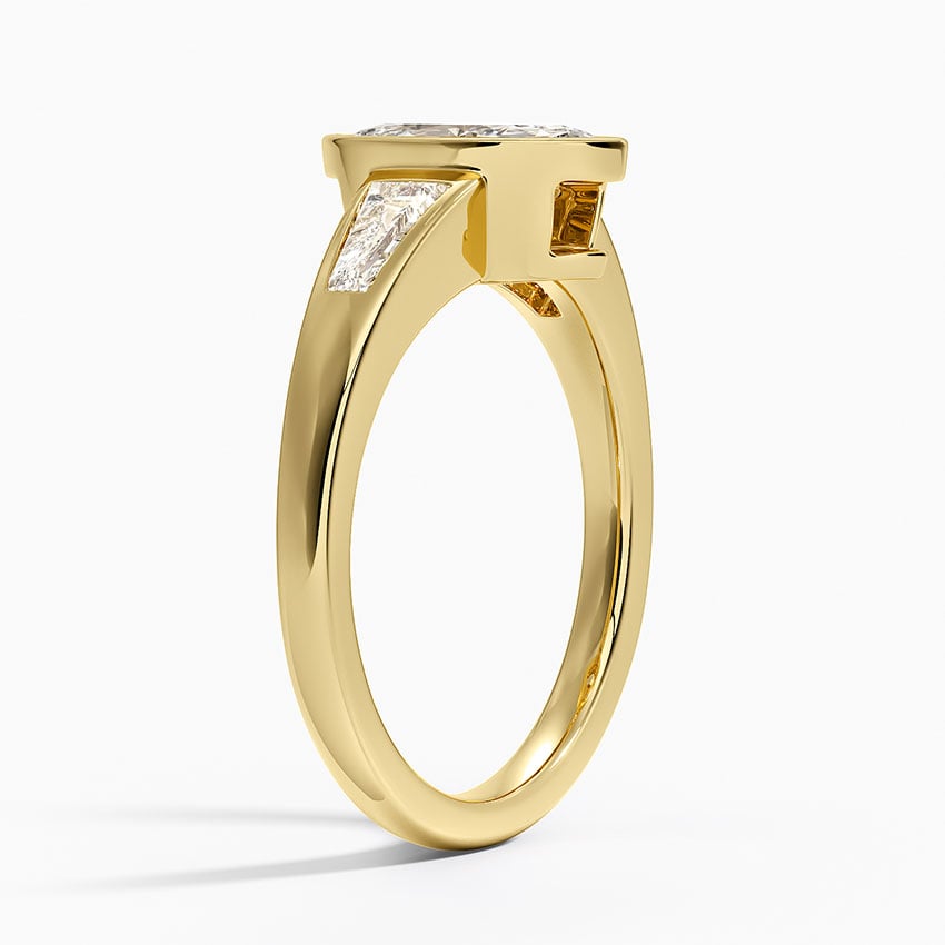 Hayes Three Stone Baguette Diamond Ring (1/2 ct. tw.) Yellow Gold 18k Marquise Engagement Ring