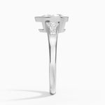 Hayes Three Stone Baguette Diamond Ring (1/2 ct. tw.) Platinum Pear Engagement Ring