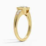 Hayes Three Stone Baguette Diamond Ring (1/2 ct. tw.) Yellow Gold 18k Pear Engagement Ring