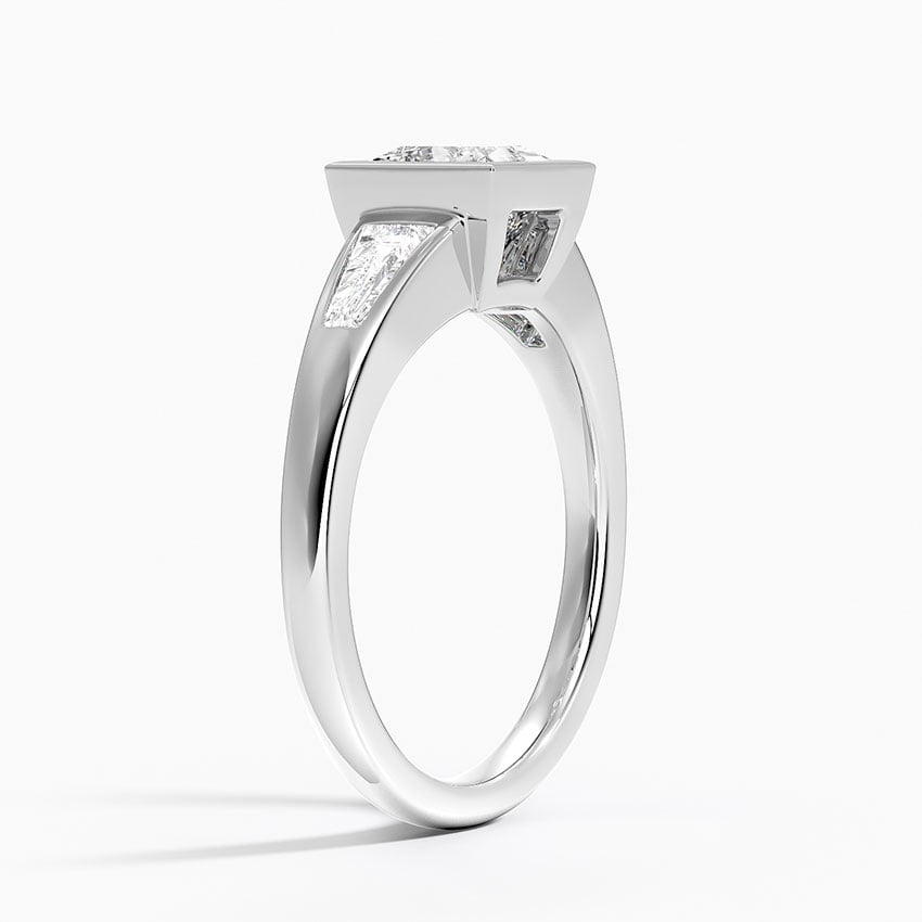 Hayes Three Stone Baguette Diamond Ring (1/2 ct. tw.) Platinum Princess Engagement Ring