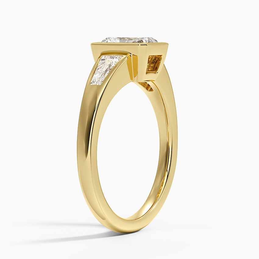 Hayes Three Stone Baguette Diamond Ring (1/2 ct. tw.) Yellow Gold 18k Radiant Engagement Ring