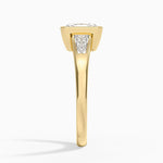 Hayes Three Stone Baguette Diamond Ring (1/2 ct. tw.) Yellow Gold 18k Radiant Engagement Ring