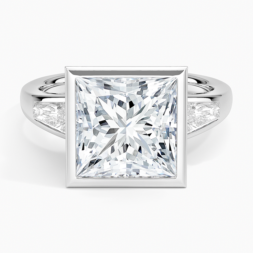Hayes Three Stone Baguette Diamond Ring (1/2 ct. tw.) Platinum Princess Engagement Ring