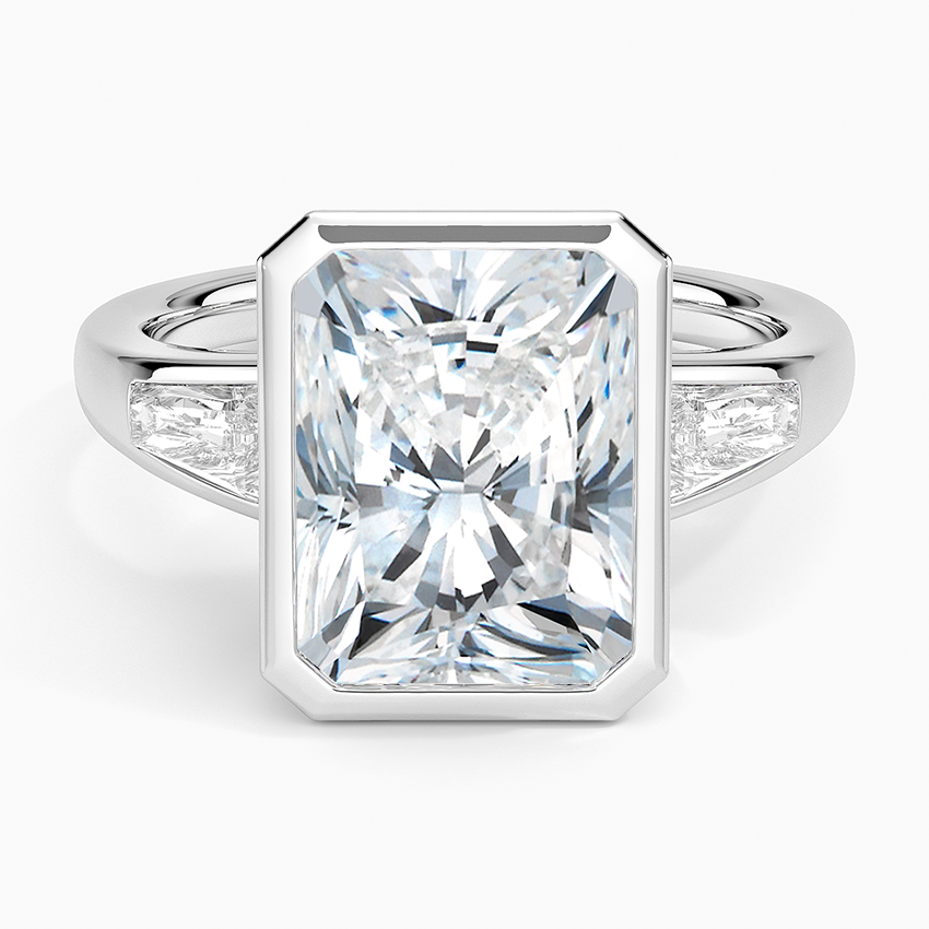 Hayes Three Stone Baguette Diamond Ring (1/2 ct. tw.) Platinum Radiant Engagement Ring