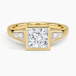 Hayes Three Stone Baguette Diamond Ring (1/2 ct. tw.) Yellow Gold 18k Princess Engagement Ring