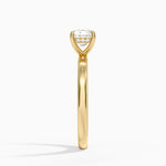 Audrey Perfect Fit Hidden Halo 2mm Diamond Ring Yellow Gold 18k Cushion Engagement Ring