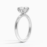 Audrey Perfect Fit Hidden Halo 2mm Diamond Ring Platinum Pear Engagement Ring