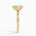 Audrey Perfect Fit Hidden Halo 2mm Diamond Ring Yellow Gold 18k Pear Engagement Ring