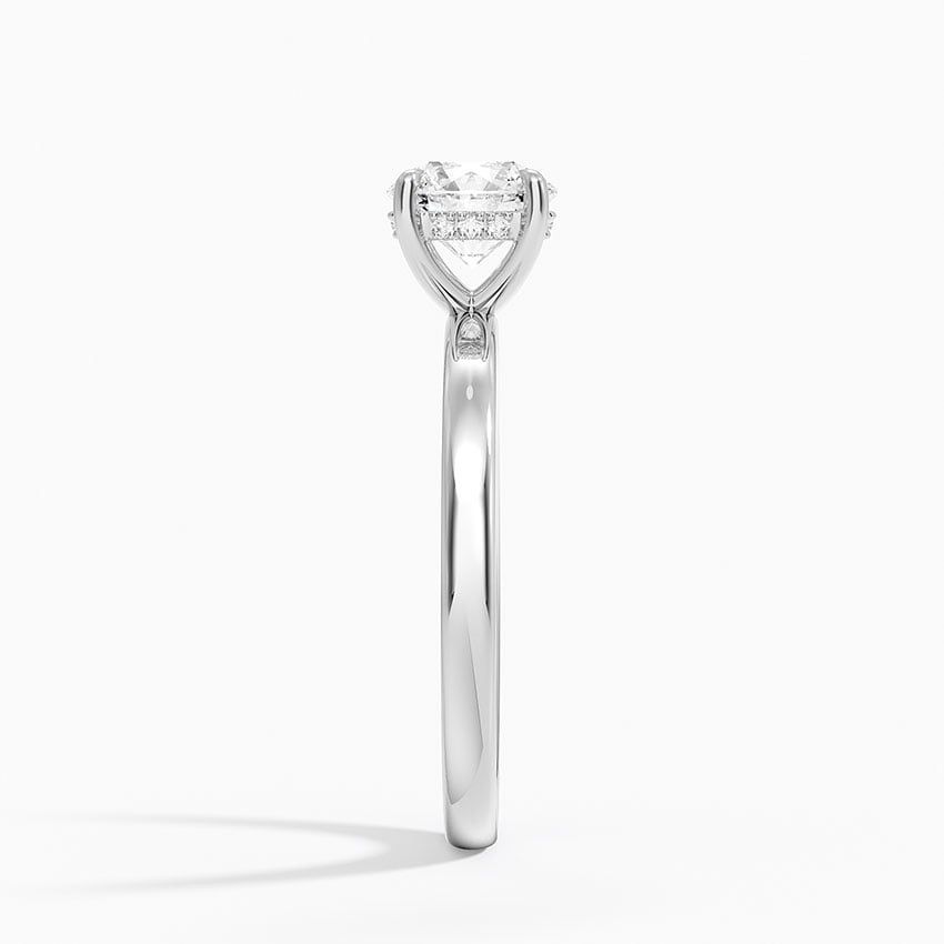 Audrey Perfect Fit Hidden Halo 2mm Diamond Ring Platinum Round Engagement Ring