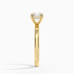 Audrey Perfect Fit Hidden Halo 2mm Diamond Ring Yellow Gold 18k Round Engagement Ring