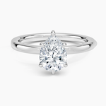 Audrey Perfect Fit Hidden Halo 2mm Diamond Ring Platinum Pear Engagement Ring
