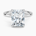 Audrey Perfect Fit Hidden Halo 2mm Diamond Ring Platinum Radiant Engagement Ring