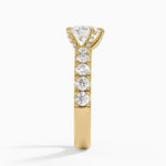 Ellora Half Coverage Diamond Ring Yellow Gold 18k Heart Engagement Ring