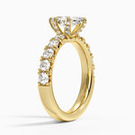 Ellora Half Coverage Diamond Ring Yellow Gold 18k Marquise Engagement Ring