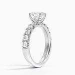 Ellora Half Coverage Diamond Ring Platinum Oval Engagement Ring