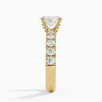 Ellora Half Coverage Diamond Ring Yellow Gold 18k Oval Engagement Ring