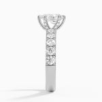 Ellora Half Coverage Diamond Ring Platinum Pear Engagement Ring