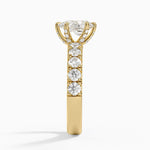 Ellora Half Coverage Diamond Ring Yellow Gold 18k Pear Engagement Ring