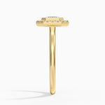 Bezel Halo Diamond Ring (1/4 ct. tw.) Yellow Gold 18k Asscher Engagement Ring