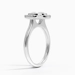 Bezel Halo Diamond Ring (1/4 ct. tw.) Platinum Oval Engagement Ring