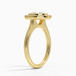 Bezel Halo Diamond Ring (1/4 ct. tw.) Yellow Gold 18k Oval Engagement Ring