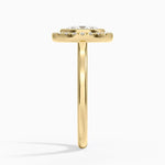 Bezel Halo Diamond Ring (1/4 ct. tw.) Yellow Gold 18k Oval Engagement Ring