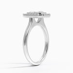 Bezel Halo Diamond Ring (1/4 ct. tw.) Platinum Radiant Engagement Ring