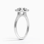 Bezel Halo Diamond Ring (1/4 ct. tw.) Platinum Round Engagement Ring